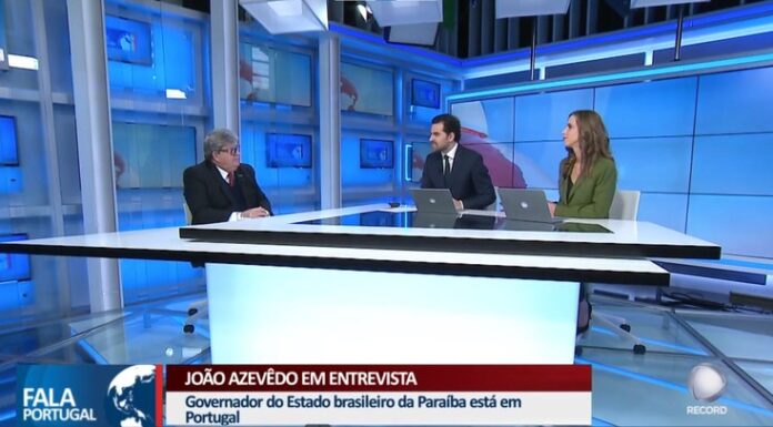 Em Lisboa, João Azevêdo destaca potencialidades da PB em entrevista à Record Internacional